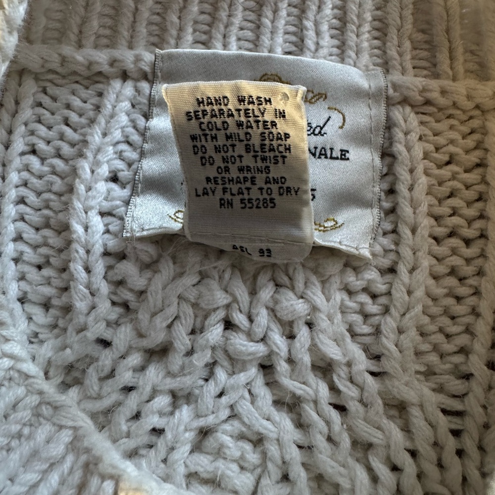 Express Hand Knitted International Ivory Cable Knit Sweater - Picture 6 of 11